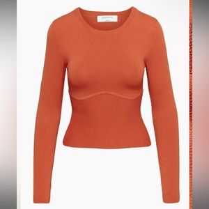 BABATON Sculpt Knit Empire Longsleeve orange size medium